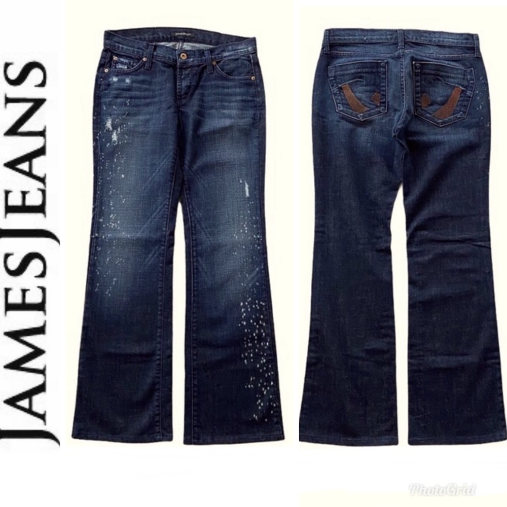 James Jeans Blue Boot Cut Skinny Dip Size 28